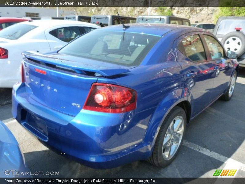 Blue Streak Pearl / Black 2013 Dodge Avenger SXT