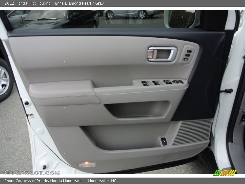 White Diamond Pearl / Gray 2012 Honda Pilot Touring