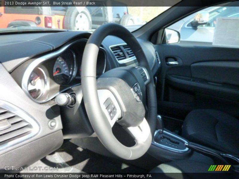 Blue Streak Pearl / Black 2013 Dodge Avenger SXT