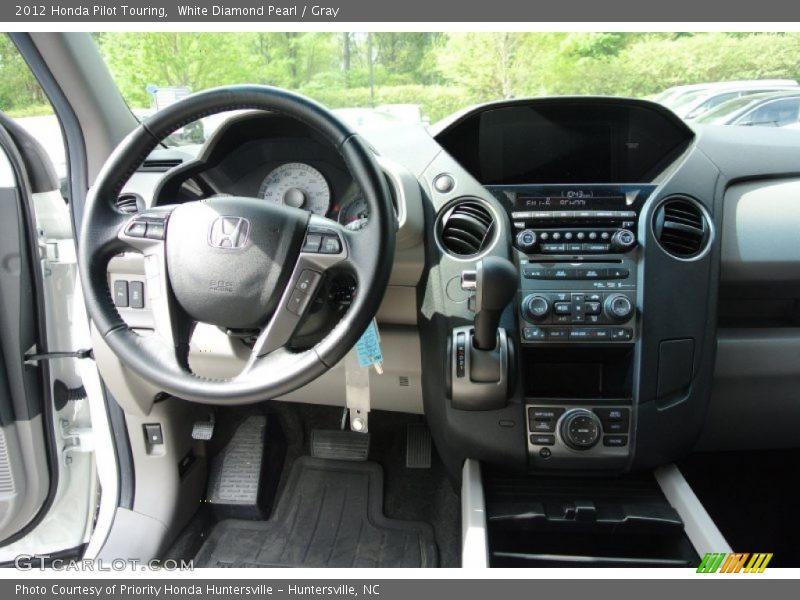 White Diamond Pearl / Gray 2012 Honda Pilot Touring