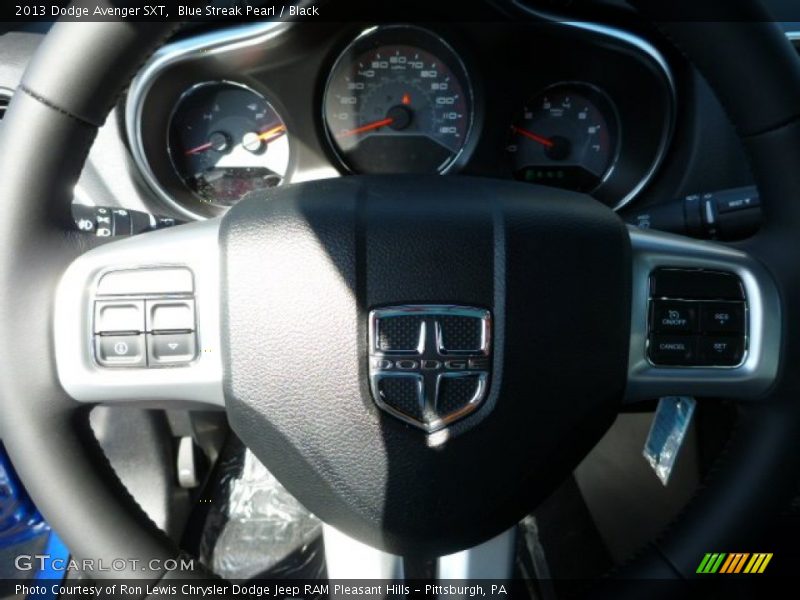 Blue Streak Pearl / Black 2013 Dodge Avenger SXT