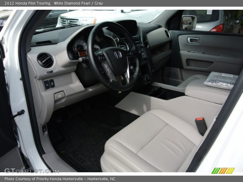 White Diamond Pearl / Gray 2012 Honda Pilot Touring