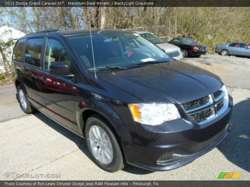 Maximum Steel Metallic / Black/Light Graystone 2013 Dodge Grand Caravan SXT