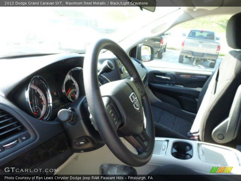 Maximum Steel Metallic / Black/Light Graystone 2013 Dodge Grand Caravan SXT