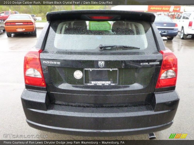 Brilliant Black Crystal Pearl / Dark Slate Gray/Red 2010 Dodge Caliber Rush