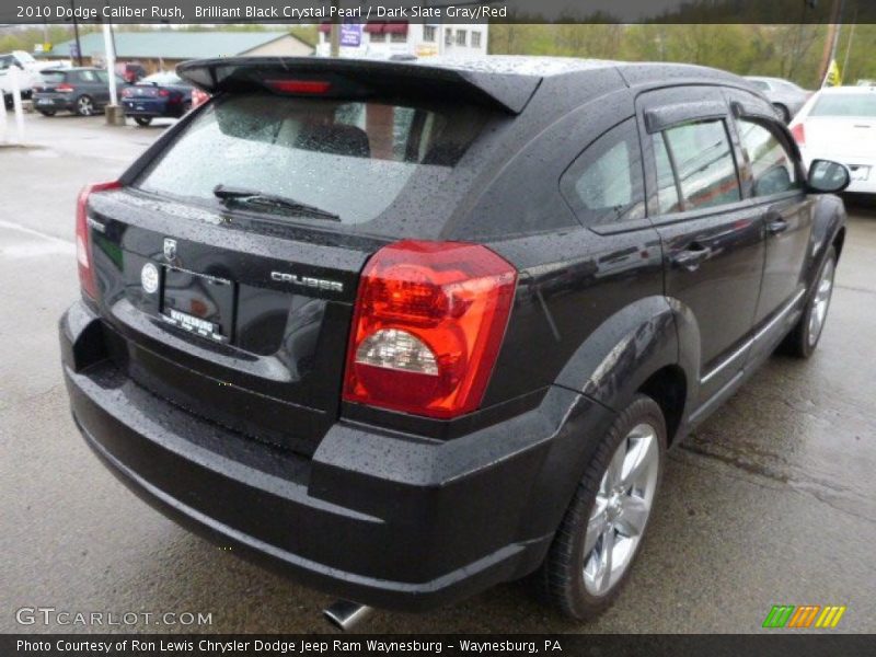 Brilliant Black Crystal Pearl / Dark Slate Gray/Red 2010 Dodge Caliber Rush