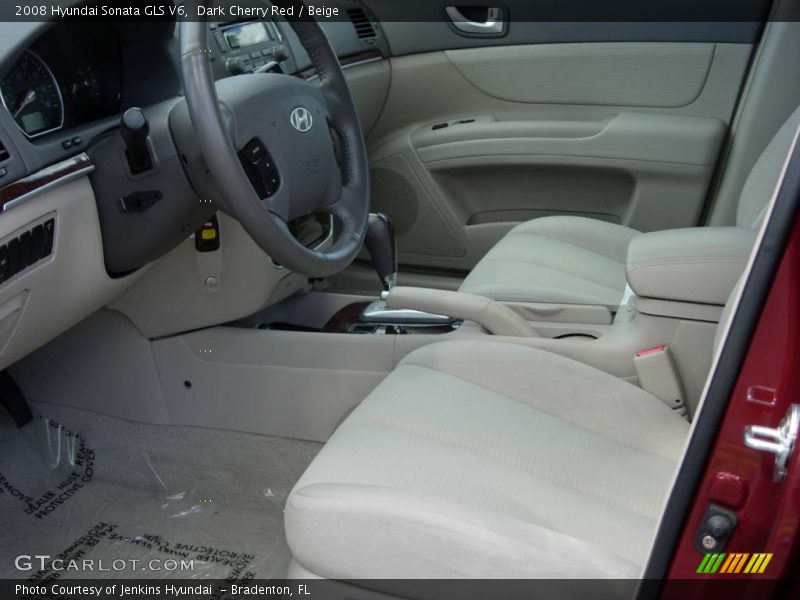 Dark Cherry Red / Beige 2008 Hyundai Sonata GLS V6