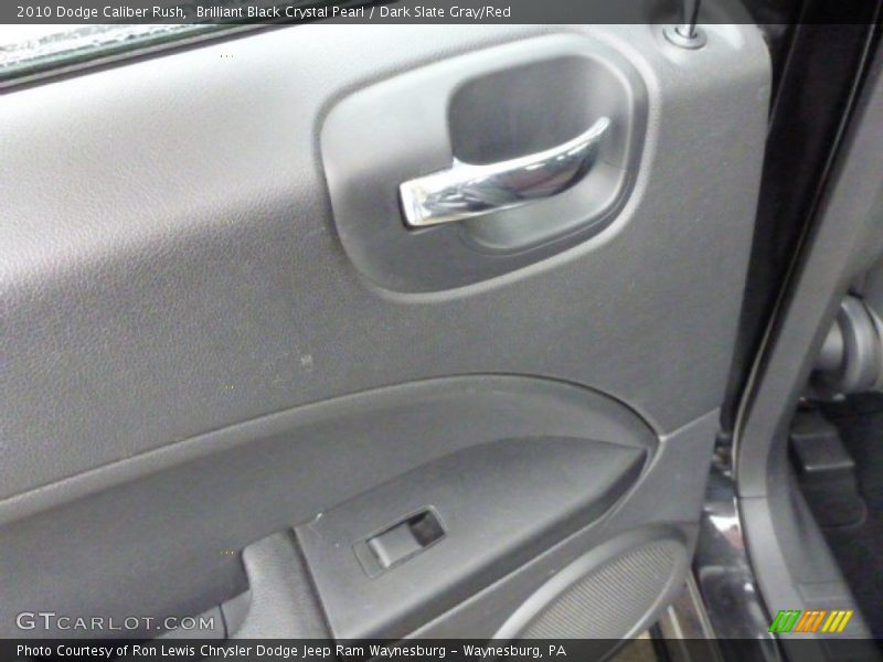 Brilliant Black Crystal Pearl / Dark Slate Gray/Red 2010 Dodge Caliber Rush