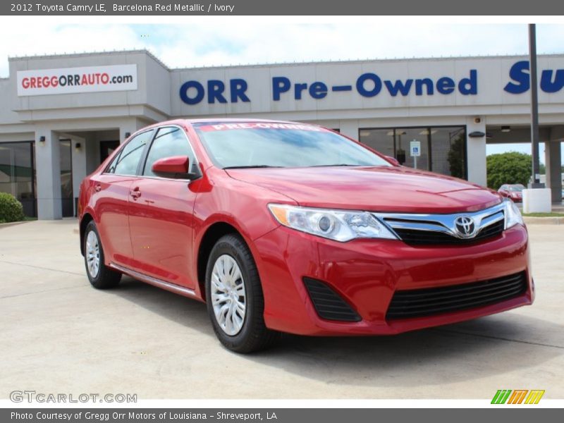Barcelona Red Metallic / Ivory 2012 Toyota Camry LE