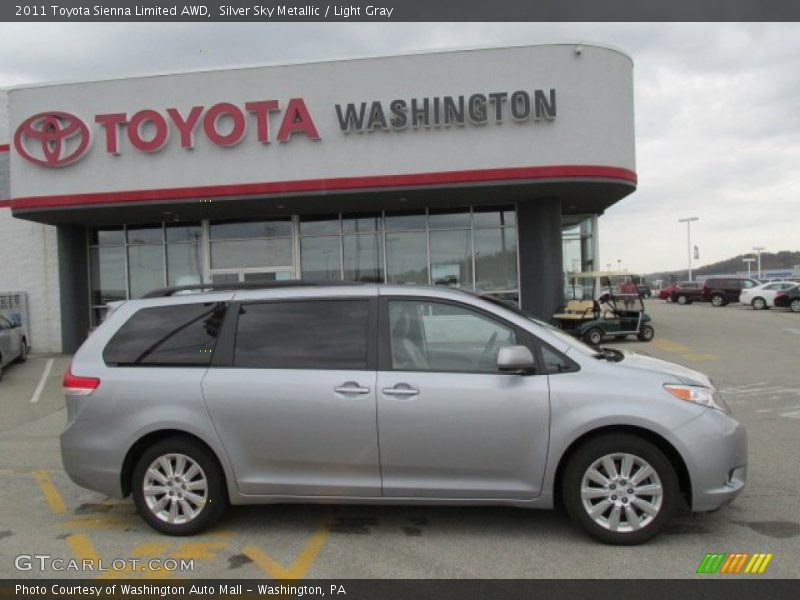 Silver Sky Metallic / Light Gray 2011 Toyota Sienna Limited AWD