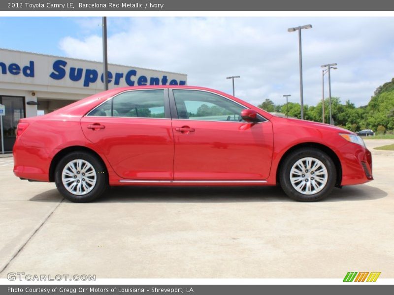 Barcelona Red Metallic / Ivory 2012 Toyota Camry LE