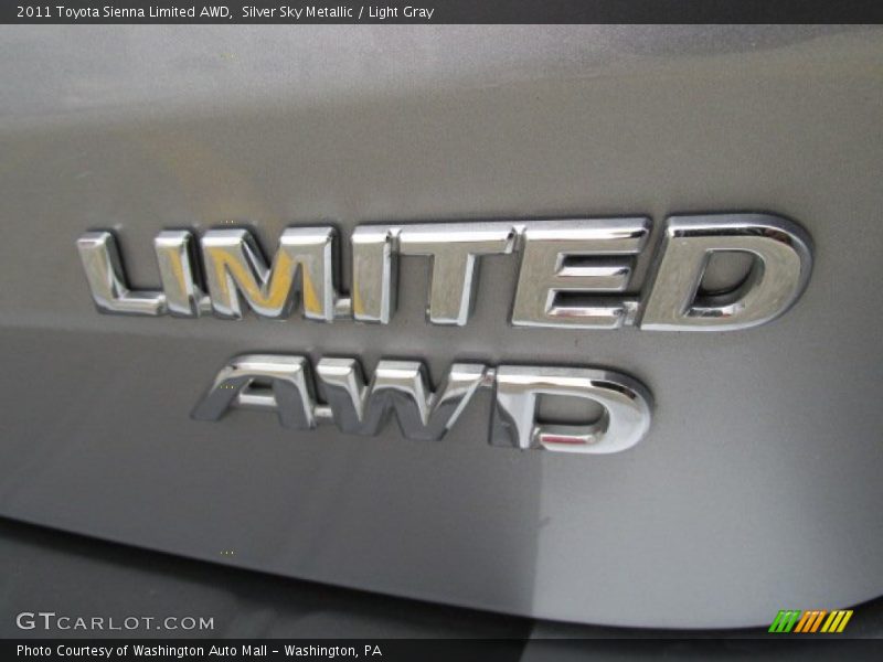 Silver Sky Metallic / Light Gray 2011 Toyota Sienna Limited AWD