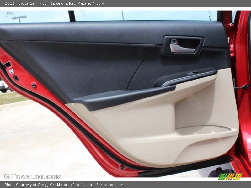 Barcelona Red Metallic / Ivory 2012 Toyota Camry LE