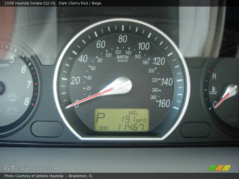 Dark Cherry Red / Beige 2008 Hyundai Sonata GLS V6