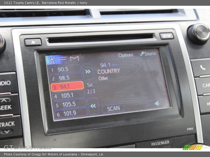 Barcelona Red Metallic / Ivory 2012 Toyota Camry LE