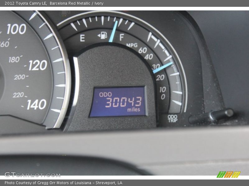 Barcelona Red Metallic / Ivory 2012 Toyota Camry LE