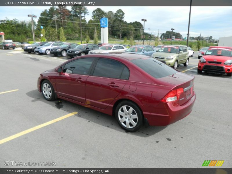 Tango Red Pearl / Gray 2011 Honda Civic LX Sedan