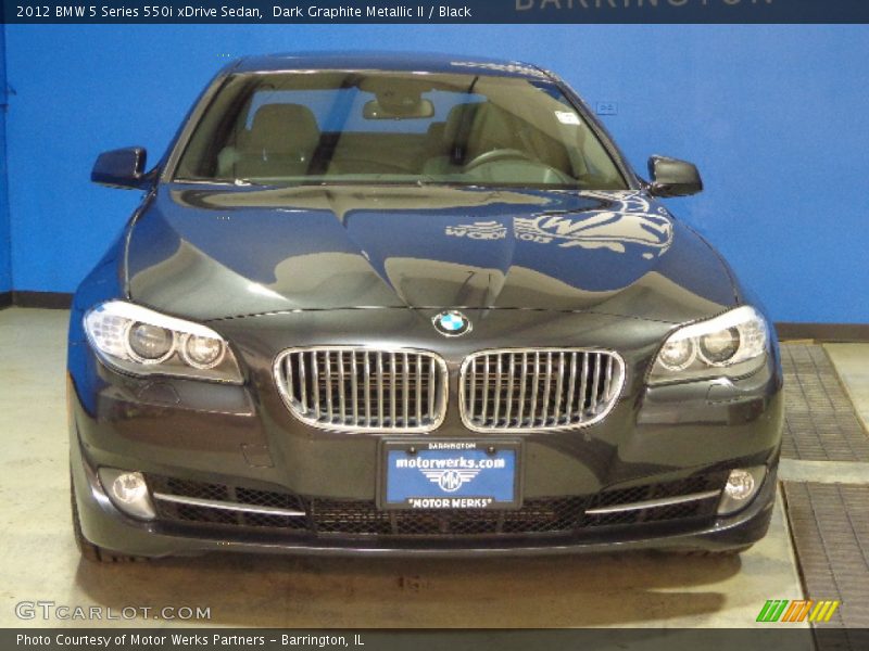 Dark Graphite Metallic II / Black 2012 BMW 5 Series 550i xDrive Sedan