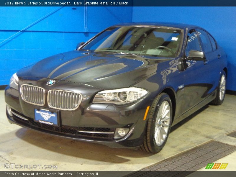 Dark Graphite Metallic II / Black 2012 BMW 5 Series 550i xDrive Sedan