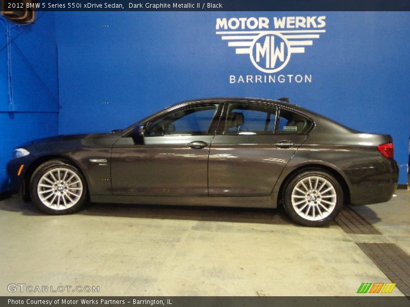 Dark Graphite Metallic II / Black 2012 BMW 5 Series 550i xDrive Sedan