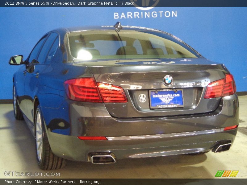 Dark Graphite Metallic II / Black 2012 BMW 5 Series 550i xDrive Sedan