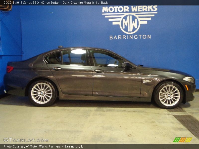 Dark Graphite Metallic II / Black 2012 BMW 5 Series 550i xDrive Sedan