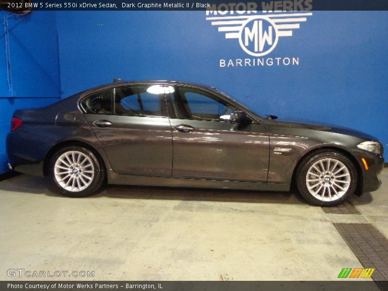 Dark Graphite Metallic II / Black 2012 BMW 5 Series 550i xDrive Sedan