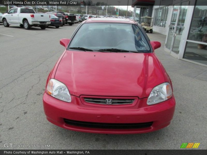Milano Red / Gray 1998 Honda Civic EX Coupe