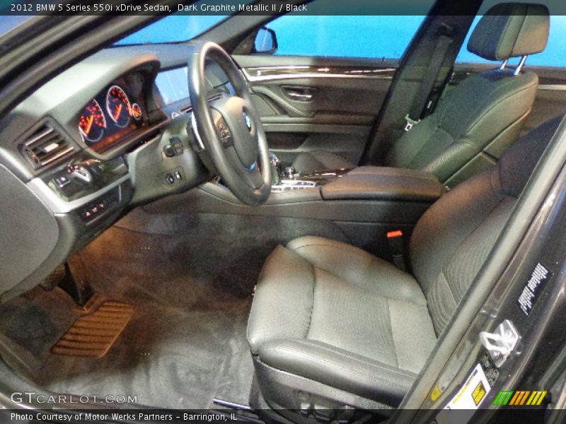 Dark Graphite Metallic II / Black 2012 BMW 5 Series 550i xDrive Sedan
