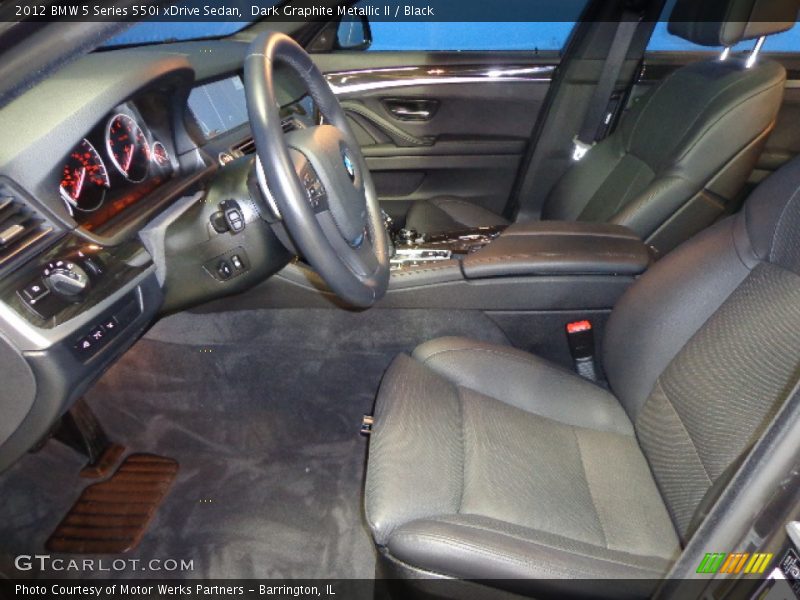 Dark Graphite Metallic II / Black 2012 BMW 5 Series 550i xDrive Sedan