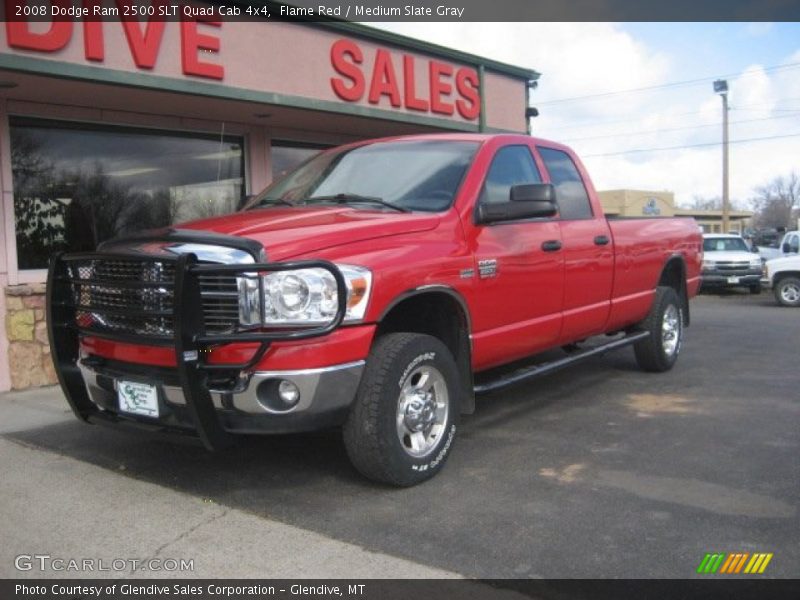 Flame Red / Medium Slate Gray 2008 Dodge Ram 2500 SLT Quad Cab 4x4