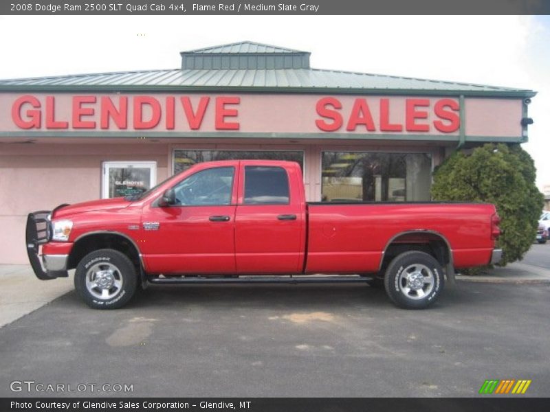 Flame Red / Medium Slate Gray 2008 Dodge Ram 2500 SLT Quad Cab 4x4