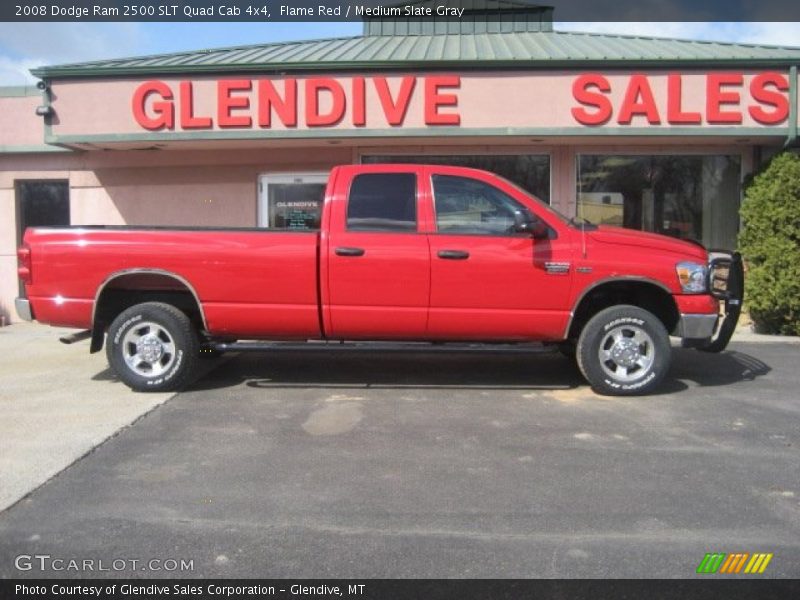 Flame Red / Medium Slate Gray 2008 Dodge Ram 2500 SLT Quad Cab 4x4