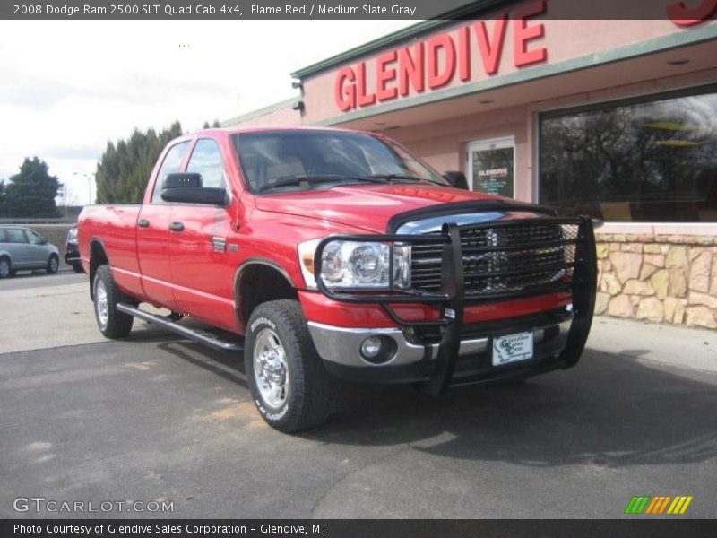 Flame Red / Medium Slate Gray 2008 Dodge Ram 2500 SLT Quad Cab 4x4