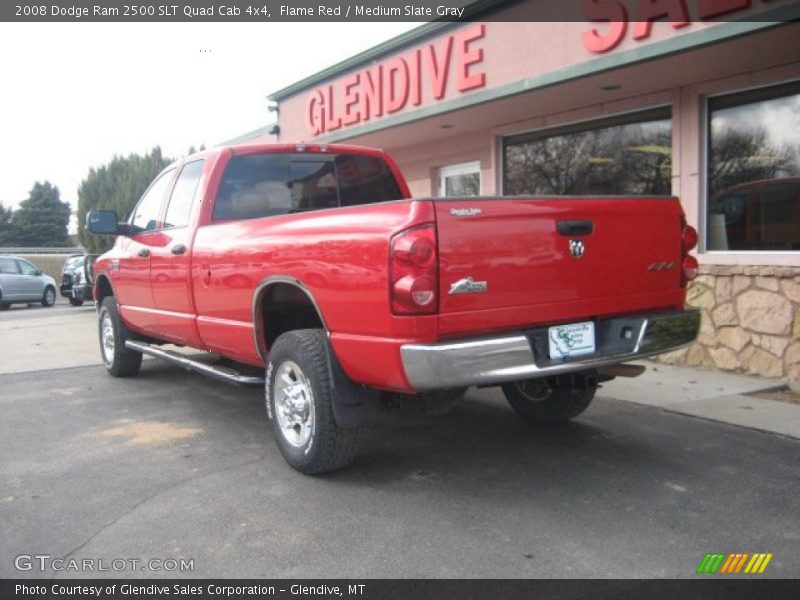 Flame Red / Medium Slate Gray 2008 Dodge Ram 2500 SLT Quad Cab 4x4