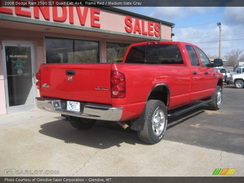 Flame Red / Medium Slate Gray 2008 Dodge Ram 2500 SLT Quad Cab 4x4