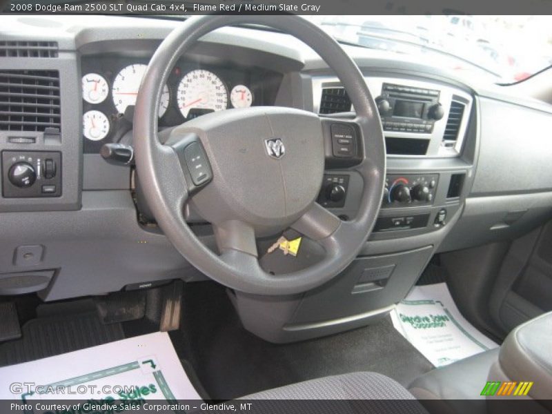 Flame Red / Medium Slate Gray 2008 Dodge Ram 2500 SLT Quad Cab 4x4