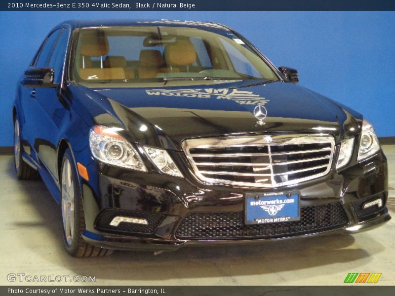 Black / Natural Beige 2010 Mercedes-Benz E 350 4Matic Sedan