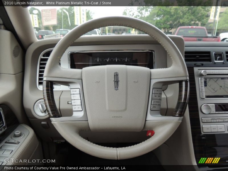 White Platinum Metallic Tri-Coat / Stone 2010 Lincoln Navigator