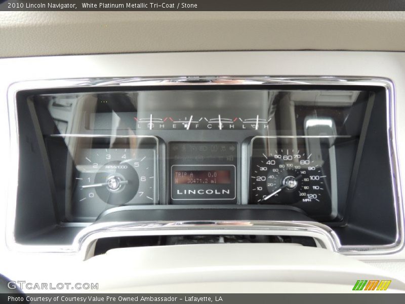 White Platinum Metallic Tri-Coat / Stone 2010 Lincoln Navigator