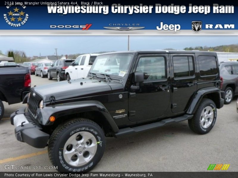 Black / Black 2013 Jeep Wrangler Unlimited Sahara 4x4