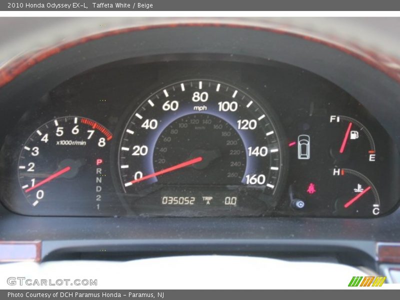 Taffeta White / Beige 2010 Honda Odyssey EX-L
