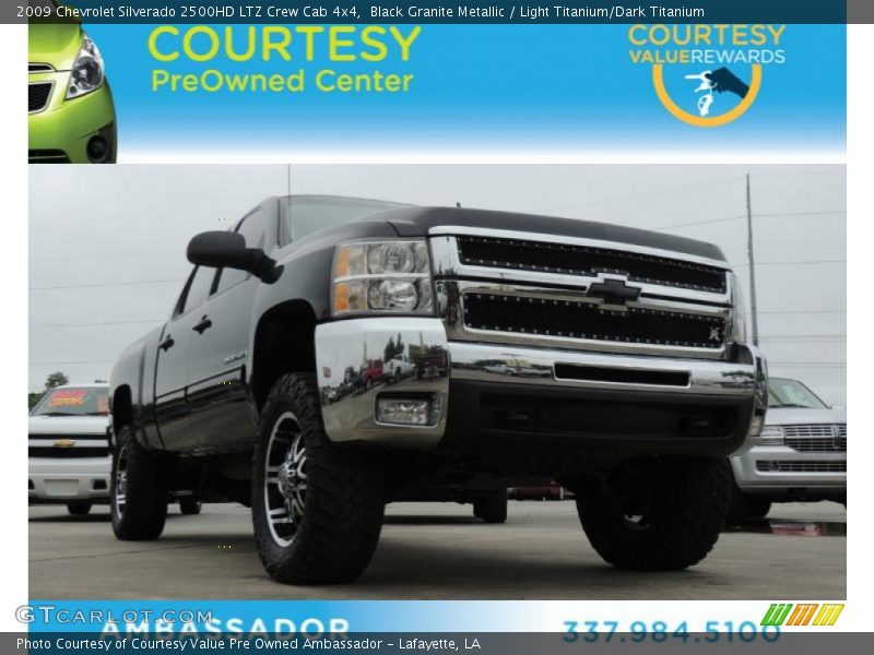 Black Granite Metallic / Light Titanium/Dark Titanium 2009 Chevrolet Silverado 2500HD LTZ Crew Cab 4x4