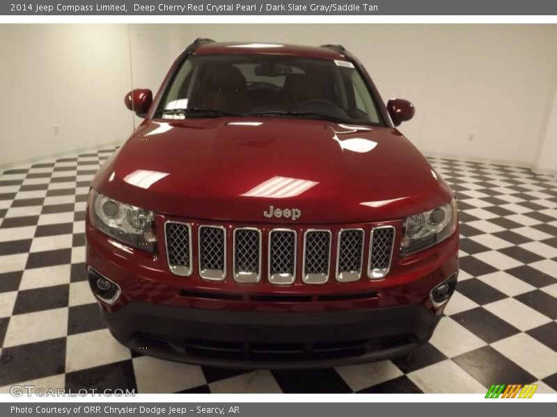 Deep Cherry Red Crystal Pearl / Dark Slate Gray/Saddle Tan 2014 Jeep Compass Limited