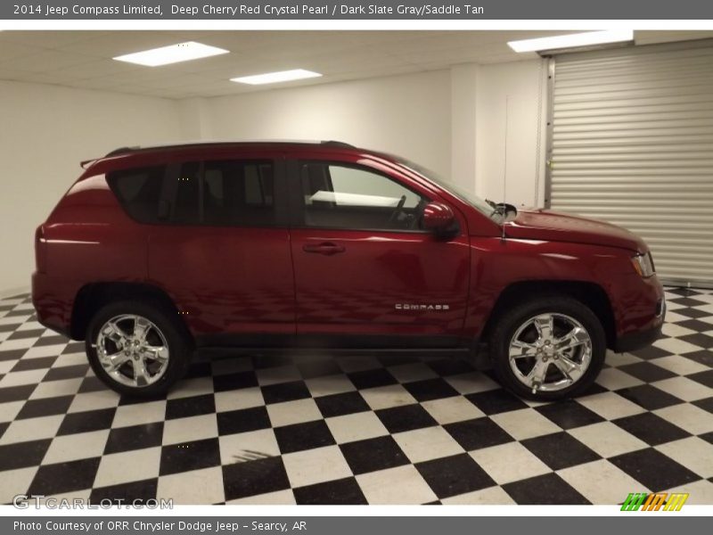Deep Cherry Red Crystal Pearl / Dark Slate Gray/Saddle Tan 2014 Jeep Compass Limited