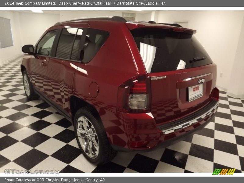Deep Cherry Red Crystal Pearl / Dark Slate Gray/Saddle Tan 2014 Jeep Compass Limited