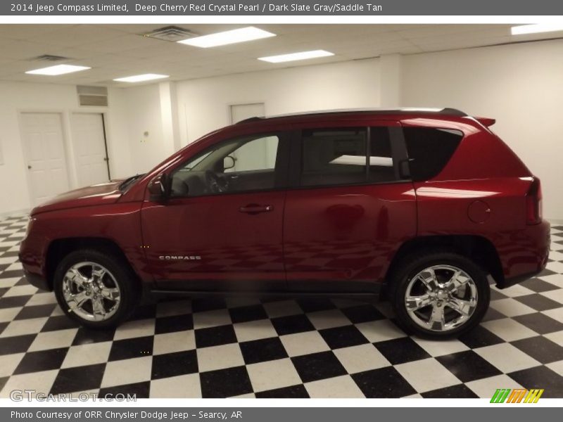 Deep Cherry Red Crystal Pearl / Dark Slate Gray/Saddle Tan 2014 Jeep Compass Limited