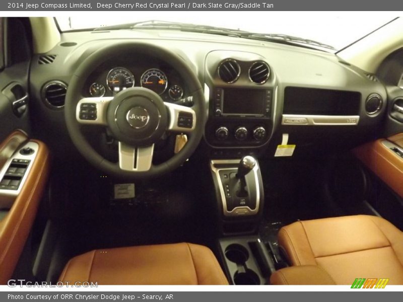Deep Cherry Red Crystal Pearl / Dark Slate Gray/Saddle Tan 2014 Jeep Compass Limited