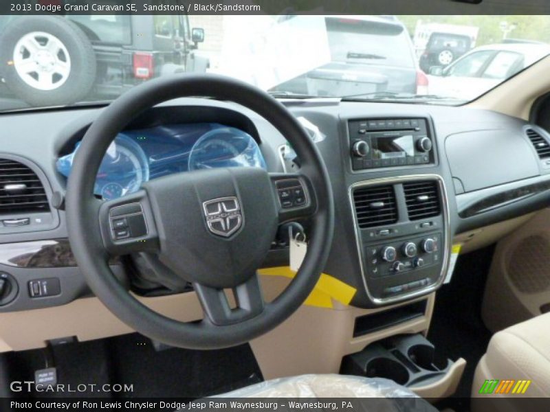 Sandstone / Black/Sandstorm 2013 Dodge Grand Caravan SE