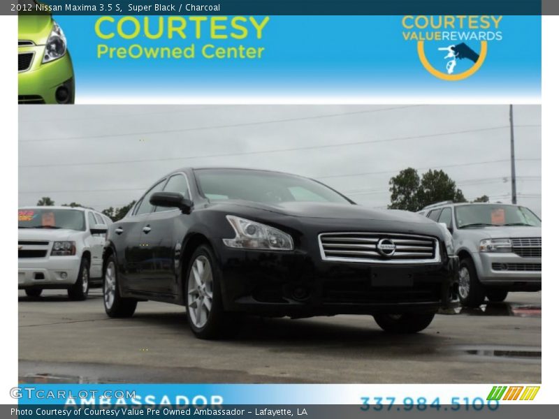 Super Black / Charcoal 2012 Nissan Maxima 3.5 S